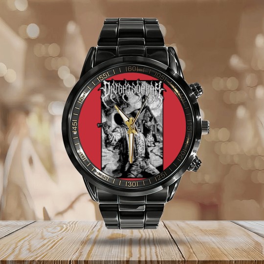 Discover Dwight Yoakam Gunslinger Black Metal Calendar Steel Band Watch