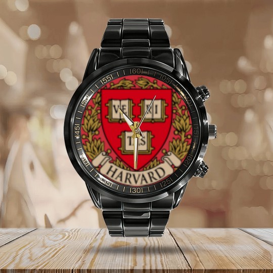 Discover HARVARD-LOGO Calendar Steel Band Watch