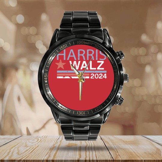 Discover Harris Walz Calendar Steel Band Watch, Harris Walz 2024, Kamala Harris for President