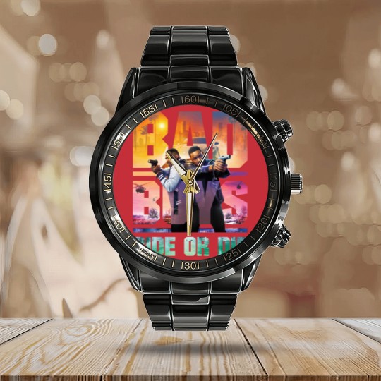 Discover Bad Boys Ride or Die (2024) Movie Calendar Steel Band Watch, Bad Boys 4 Calendar Steel Band Watch