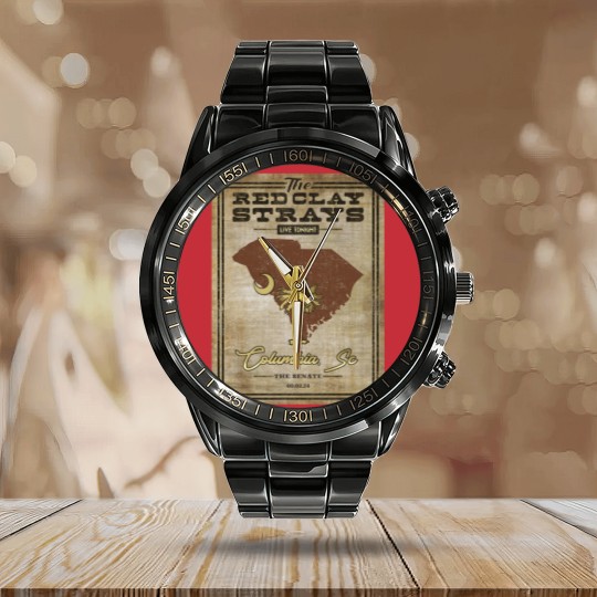 Discover Red Clay Strays Calendar Steel Band Watch
