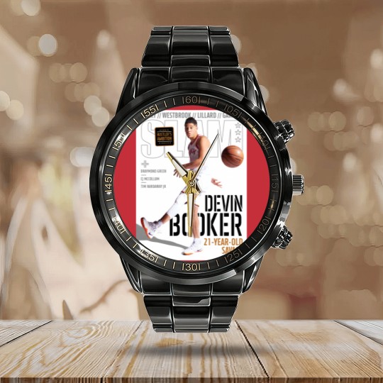 Discover Devin Booker SLAM Poster Calendar Steel Band Watch, Devin Booker Magazine Calendar Steel Band Watch