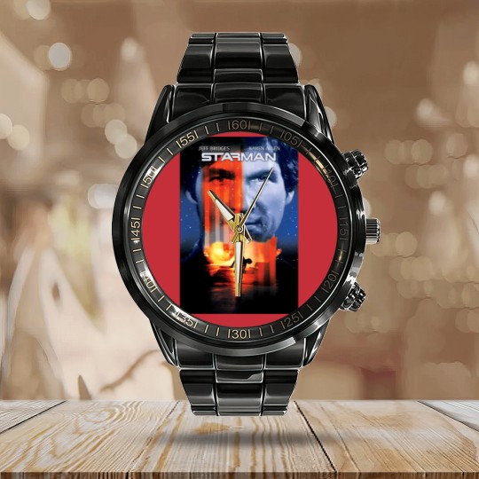 Discover Starman - Jeff Bridges Fitted V-Neck Calendar Steel Band Watch