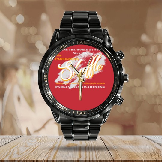 Discover The Parkinsons Shuffle - Parkinsons Awareness Calendar Steel Band Watch