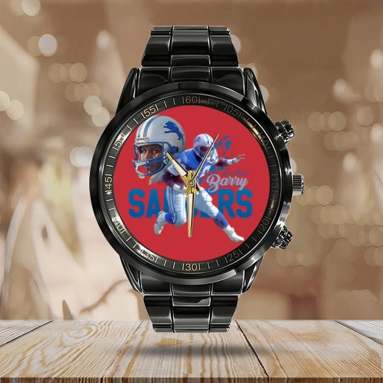 Discover Barry Sanders Calendar Steel Band Watch