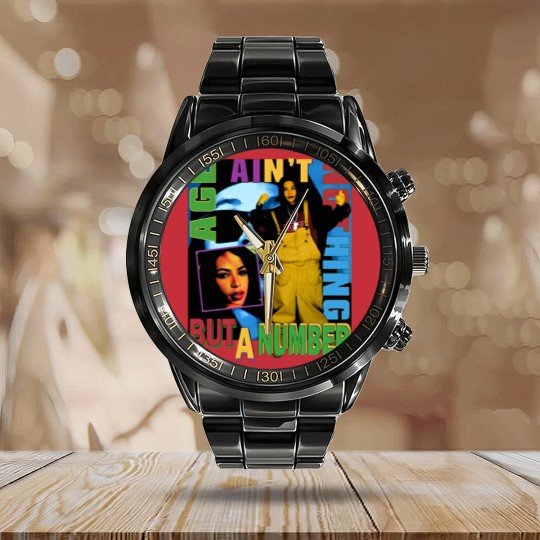 Discover Aaliyah Calendar Steel Band Watch - Age Ain't Nothing But A Number vntg rap Calendar Steel Band Watch 90s 2000's rnb