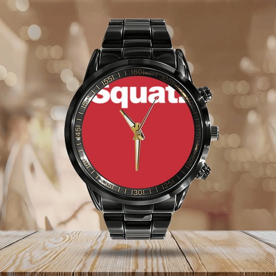 Discover Squat. Calendar Steel Band Watch