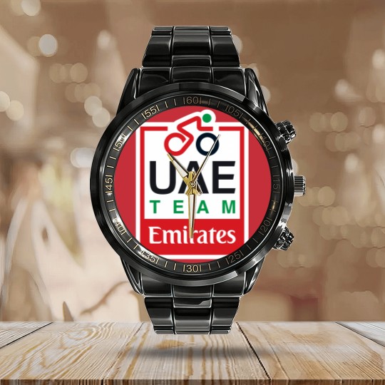 Discover UAE Team Emirates Pro Cycling Team uci world tour uae tour cycling 2023 Calendar Steel Band Watch