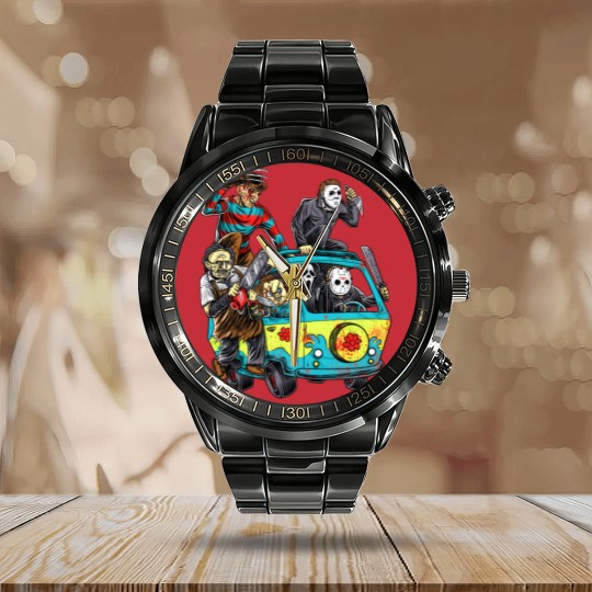 Discover Horror Movie Mystery Machine Calendar Steel Band Watch