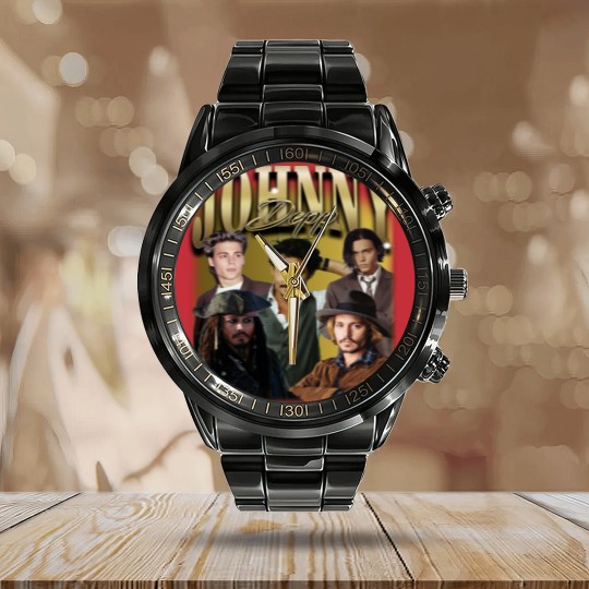Discover Maglietta Johnny Depp retr, Johnny Depp pirata Calendar Steel Band Watch