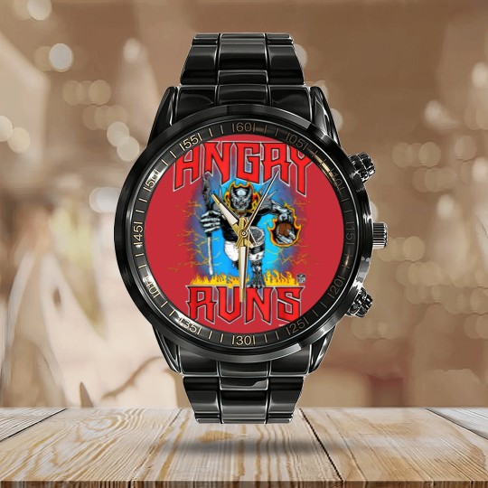 Discover Angry Runs Calendar Steel Band Watch, Angry Runs 2023 Tour Calendar Steel Band Watch