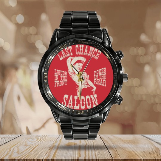 Discover Last Chance Saloon Calendar Steel Band Watch