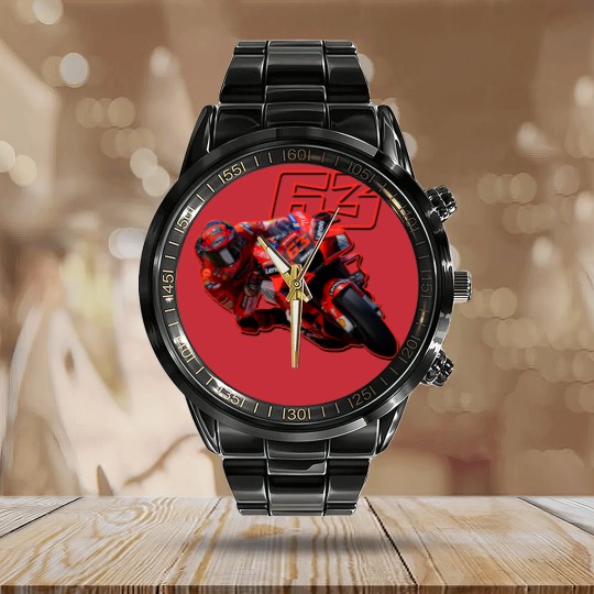 Discover FRANCESCO BAGNAIA (2) francesco bagnaia Calendar Steel Band Watch