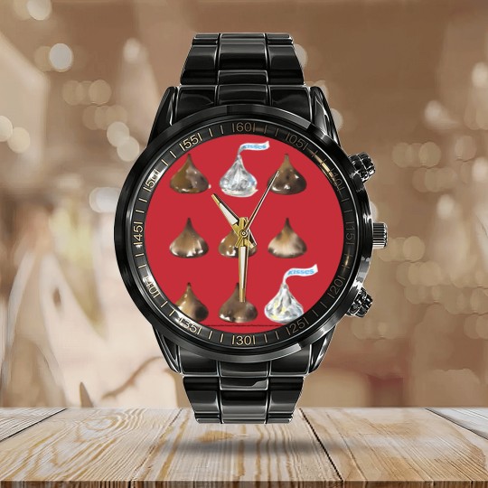 Discover Hersheys Kisses Multiple Grid Design Calendar Steel Band Watch