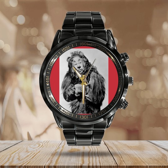 Discover Wizard of Oz Cowardly Lion Calendar Steel Band Watch