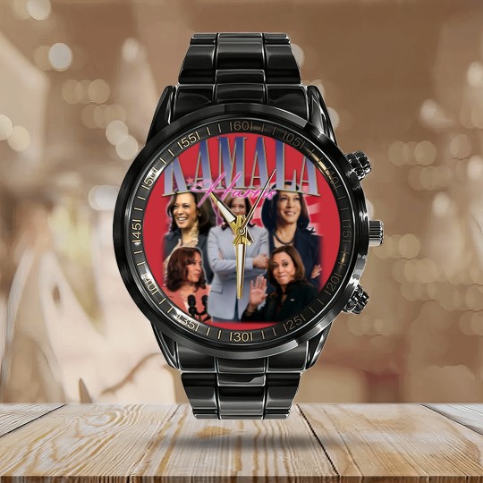 Discover KAMALA HARRIS Calendar Steel Band Watch | Kamala Harris Homage Calendar Steel Band Watch