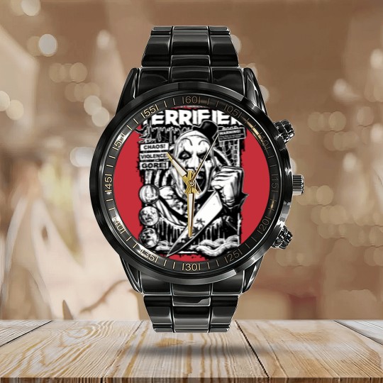 Discover Terrifier A Damien Leon Film Calendar Steel Band Watch