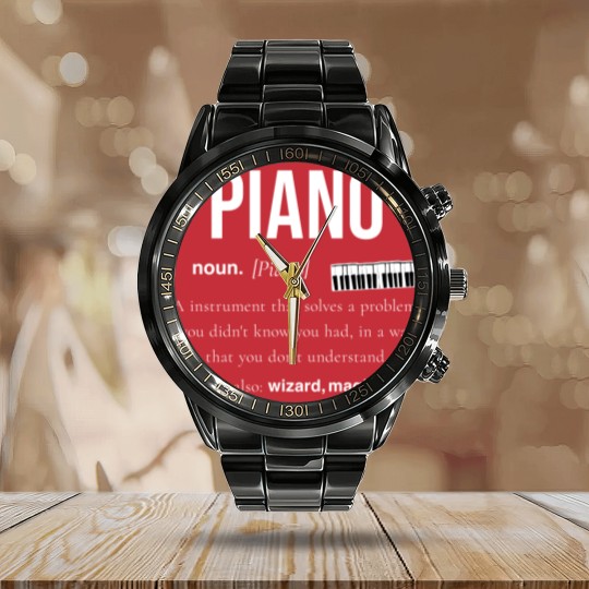 Discover Piano Piano Music Gift Wings Digital Piano Calendar Steel Band Watch