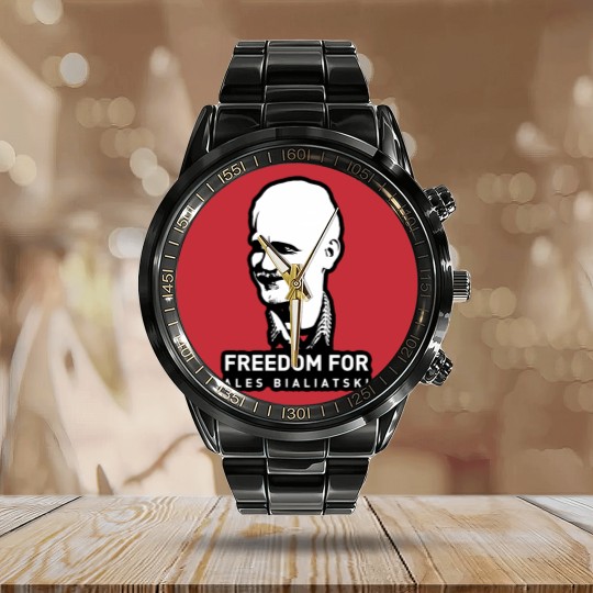 Discover Freedom For Ales Bialiatski Bb Calendar Steel Band Watch
