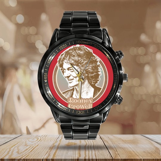 Discover Rodney Crowell //// Retro Fan Art Design - Rodney Crowell - Calendar Steel Band Watch