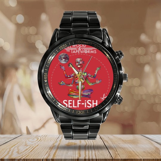 Discover Selfish Self-ish Will Wood Calendar Steel Band Watch
