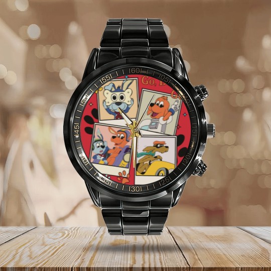 Discover Go Dog Go Polaroid Calendar Steel Band Watch | Vintage Go Dog Go Calendar Steel Band Watch | Go Dog Go Family Birthday Calendar Steel Band Watch | Dog Birthday Party Calendar Steel Band Watch