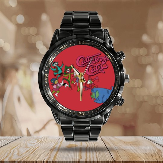 Discover Cattanooga Cats - Saturday Morning Hong Kong Phooey cartoon karate dog Calendar Steel Band Watch