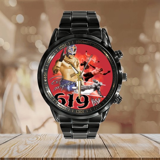 Discover Rey Mysterio Calendar Steel Band Watch Clothing For Men, Woman