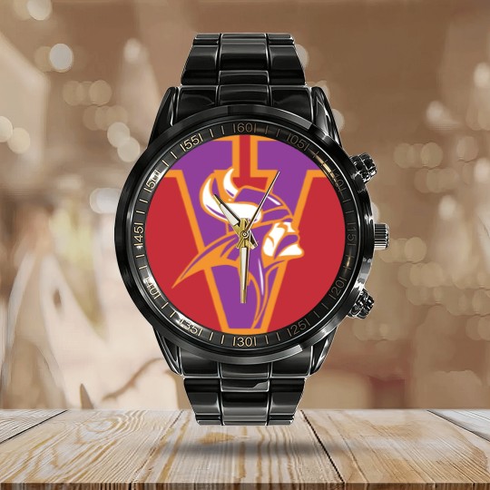 Discover Missouri Valley College vikings Calendar Steel Band Watch