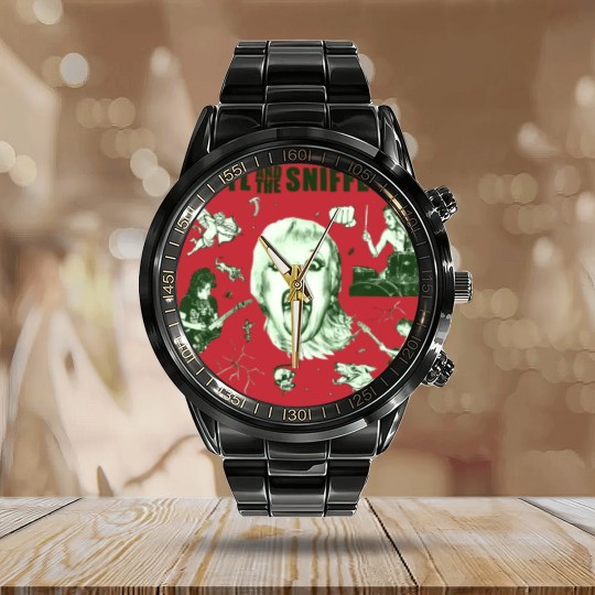 Discover Amyl and the Sniffers Calendar Steel Band Watch