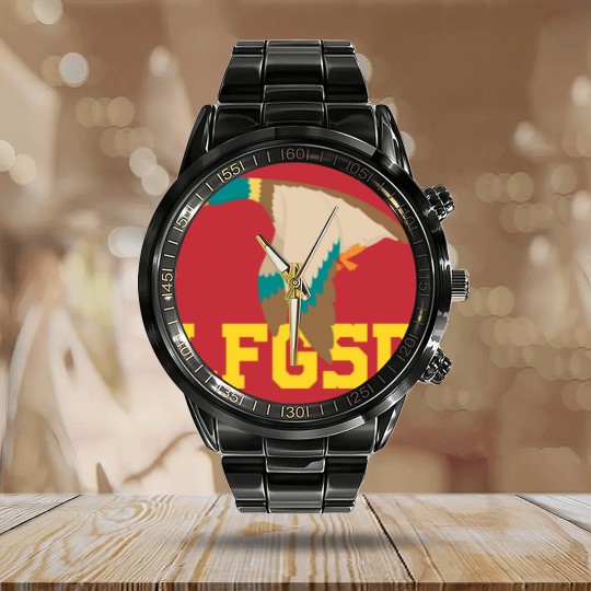 Discover 6 LFGSD-San Diego Baseball Calendar Steel Band Watch