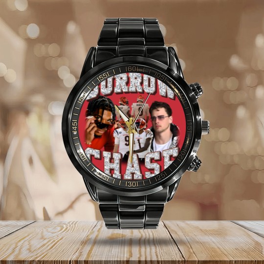 Discover Ja'Marr Chase Joe Burrow Calendar Steel Band Watch, Ja'Marr Chase Joe Burrow Vintage Calendar Steel Band Watch,  chase burrow Calendar Steel Band Watch