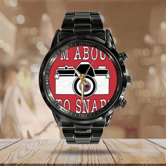Discover I'm About To Snap Calendar Steel Band Watch, Camera Lovers Calendar Steel Band Watch, Camera Calendar Steel Band Watch, Funny Photographer Calendar Steel Band Watch