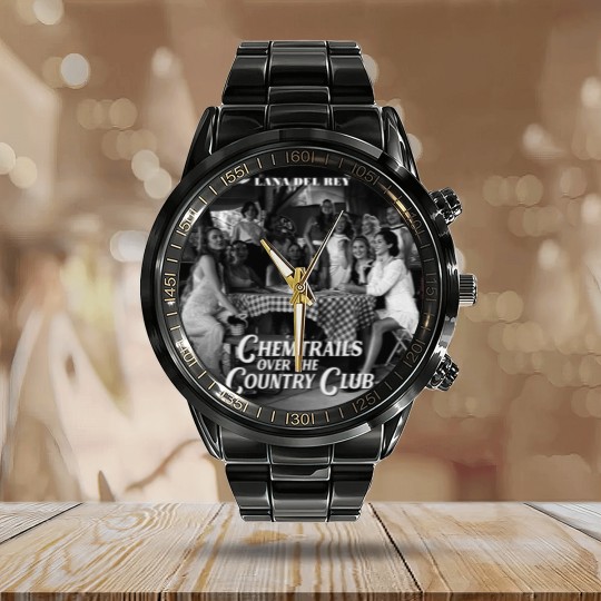 Discover Chemtrails Over the Country Club Werewolf Eyes Cover Long Calendar Steel Band Watch