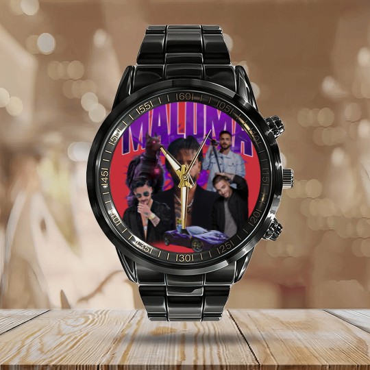 Discover Maluma Graphic Style Calendar Steel Band Watch, Maluma Calendar Steel Band Watch