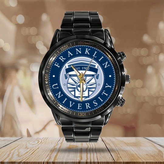 Discover Franklin University Established 1902 Calendar Steel Band Watch