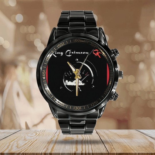 Discover king-crimsonred Calendar Steel Band Watch