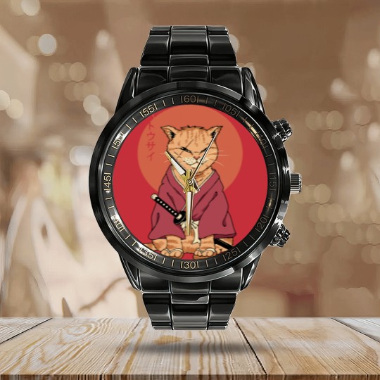 Discover Neko Battousai Calendar Steel Band Watch