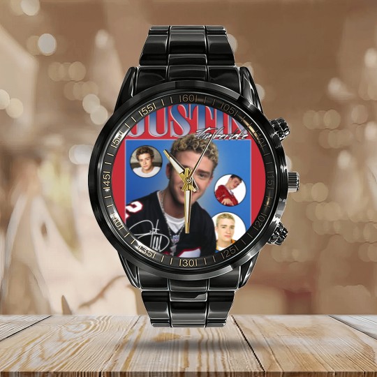 Discover Justin Timberlake Calendar Steel Band Watch Gift Funny Calendar Steel Band Watch