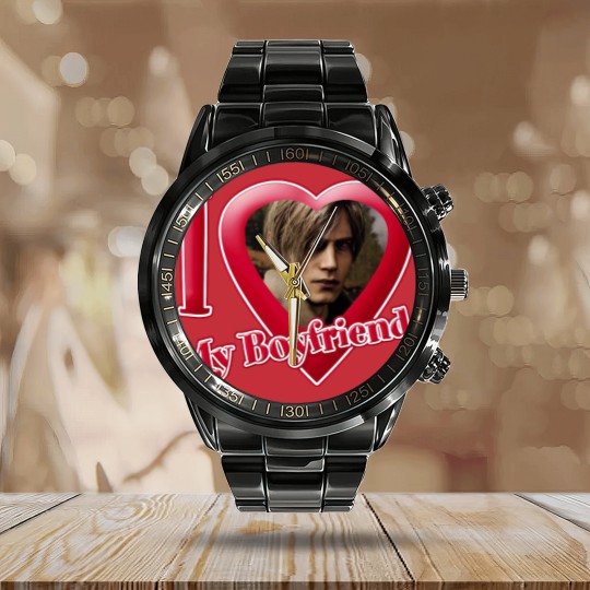 Discover I Love My Boyfriend Leon Kennedy Calendar Steel Band Watch