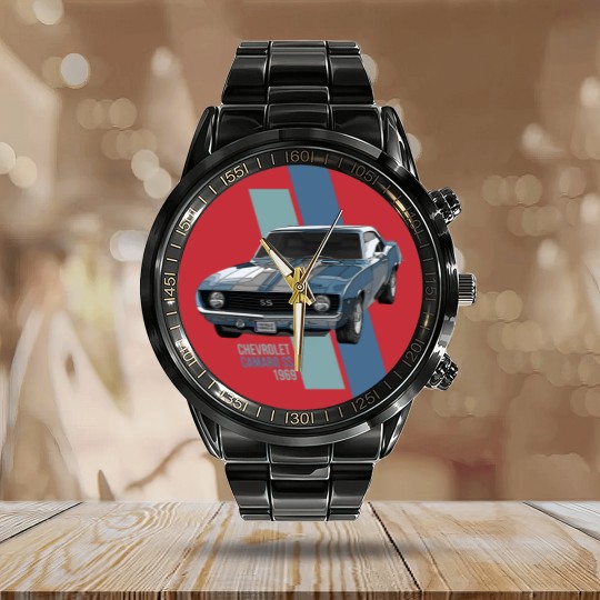 Discover Camaro Classic Car  Camaro SS 1969 Calendar Steel Band Watch