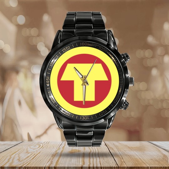 Discover Terra Teen Titans  Symbol Calendar Steel Band Watch