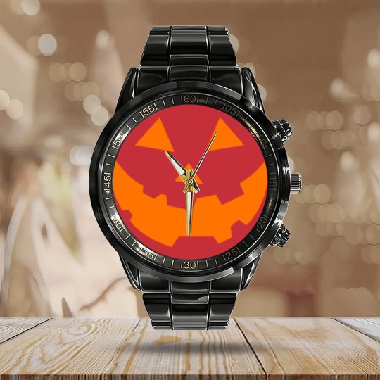 Discover Halloween Pumpkin Face Calendar Steel Band Watch, Cute Halloween Calendar Steel Band Watch, Halloween Party Costume 2023, Halloween Matching Calendar Steel Band Watch, Halloween Gift for Friend