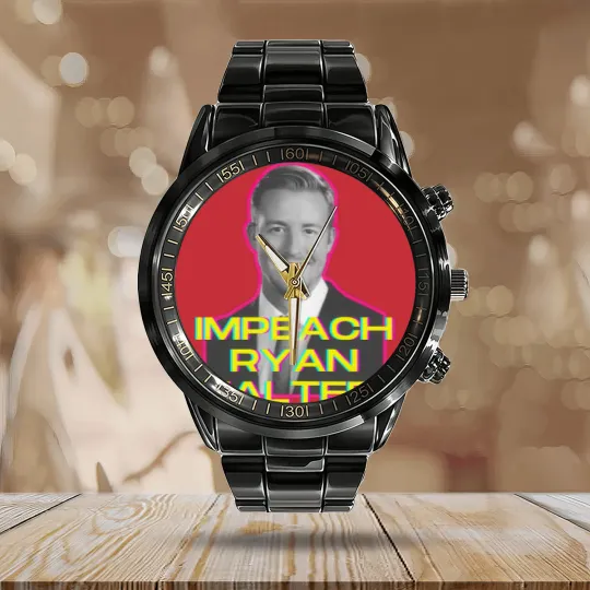Discover Impeach Ryan Walters Calendar Steel Band Watch