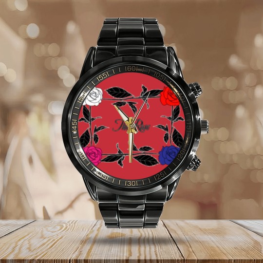 Discover The Rose Kpop Band Calendar Steel Band Watch