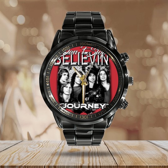 Discover Journey Rock Band 90s Calendar Steel Band Watch, Bootleg Music Don't Stop Believin' Vintage