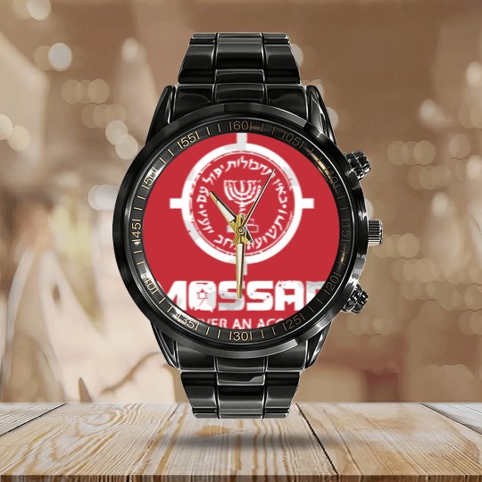 Discover Mossad Idf It'S Never An Accident Israeli Intellig Calendar Steel Band Watch