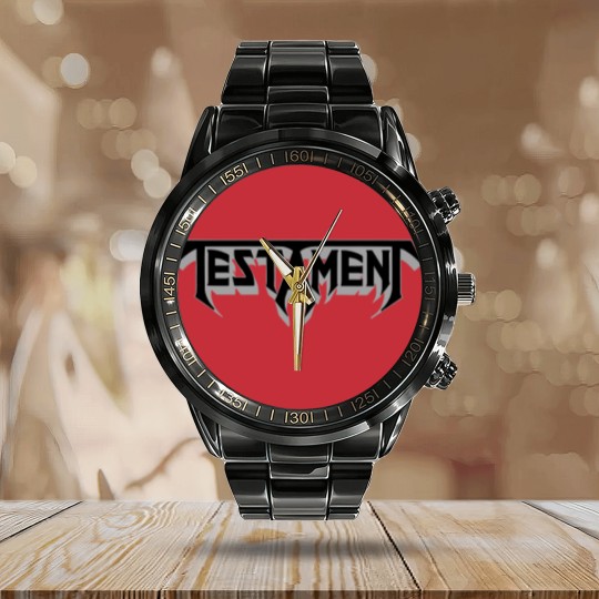 Discover Testament Unisex Calendar Steel Band Watch: Logo
