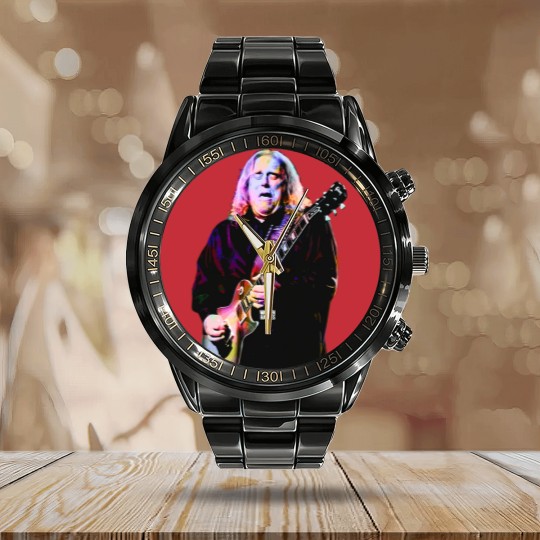Discover Warren Haynes an American musician v3 Calendar Steel Band Watch