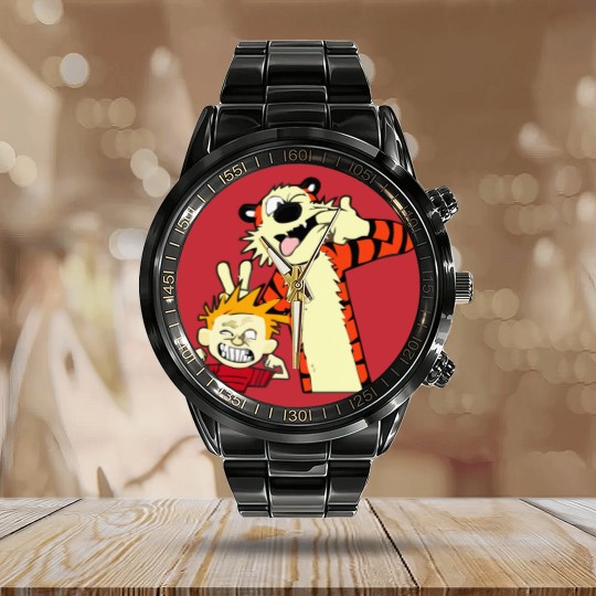 Discover calvin and hobbes, calvin and hobbes logo, calvin and hobbes merch, calvin and hobbes cartoon Calendar Steel Band Watch
